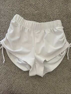 Five Dancewear White Active Drawstring Shorts